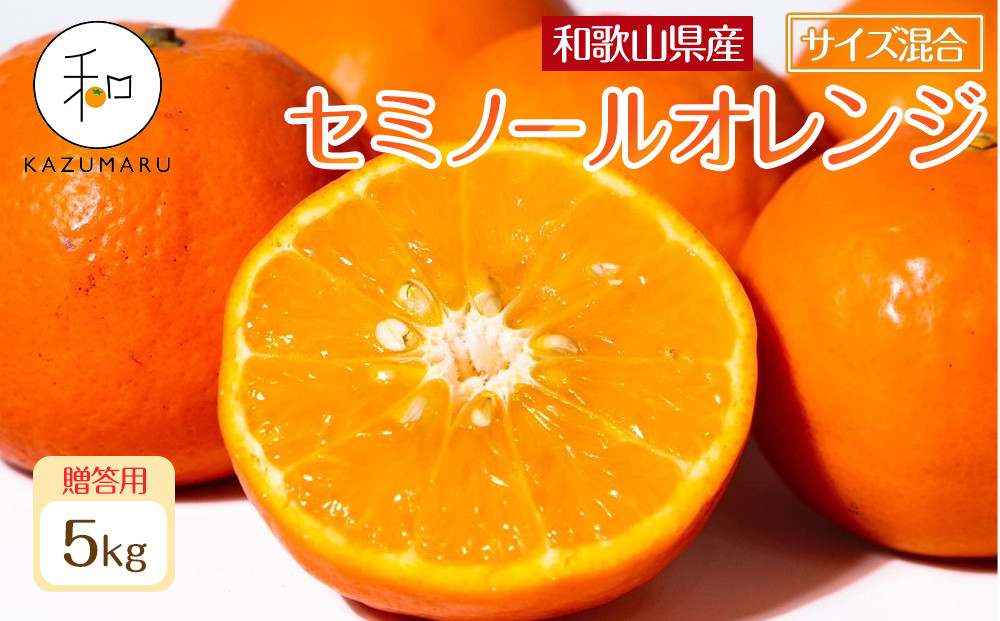 贈答用 森本農園の手選別 厳選セミノールオレンジ 約5kg 和歌山県産 サイズ混合 ［北海道・沖縄・離島配送不可］［2026年4月中旬から順次発送］［RN111］