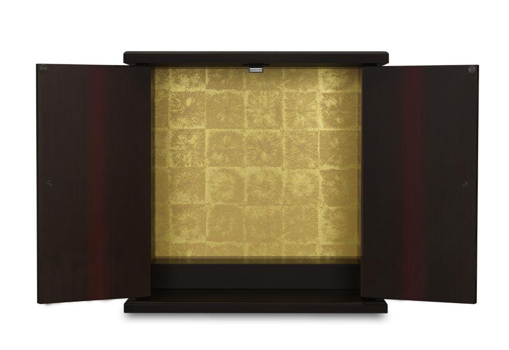 タツクラフト 紀州塗り ミニ仏壇 大 黒柿 木目 【Tk283】