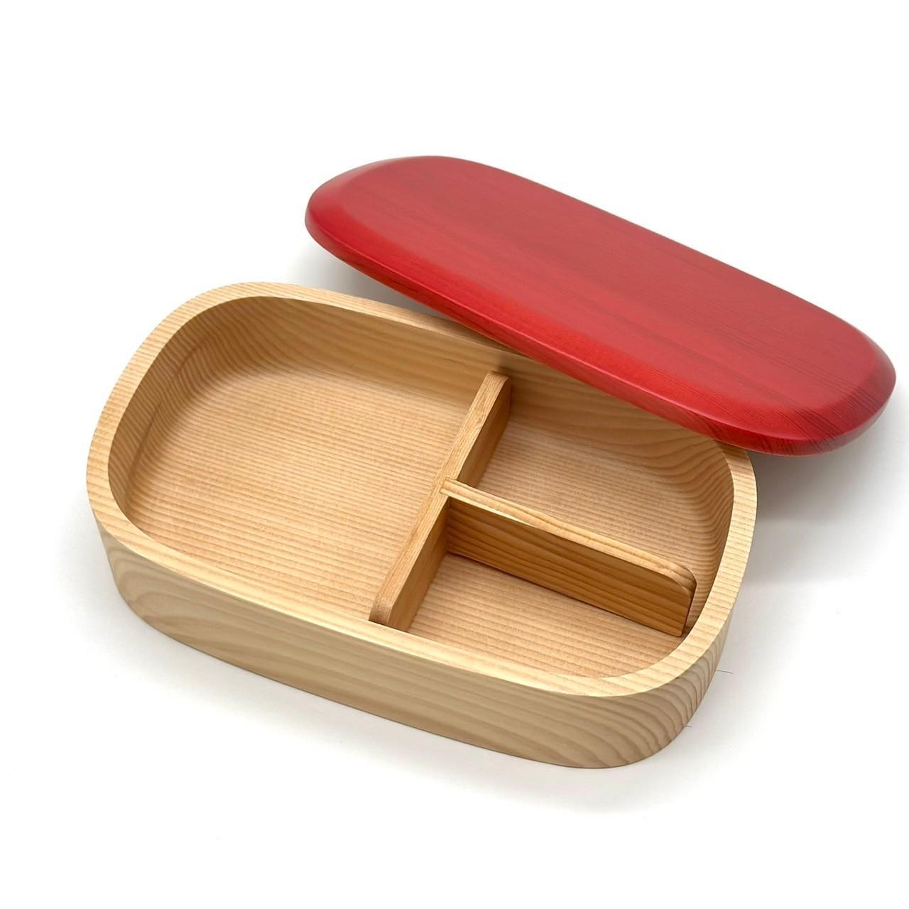 紀州塗り 食洗機対応 くりぬき弁当箱 チェリーピンク ランチボックス お弁当 かわいい 弁当女子 弁当男子