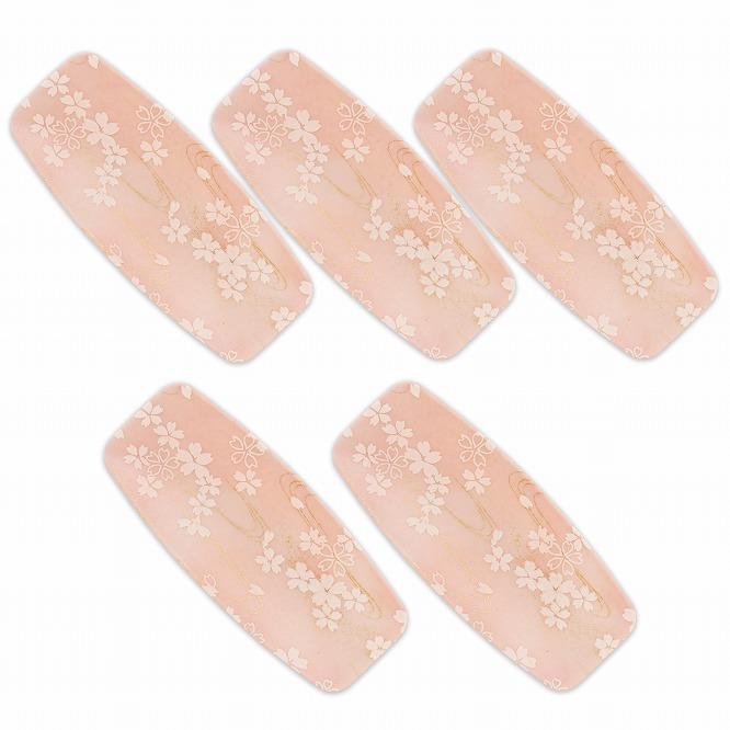 友禅和紙おしぼりトレー 5枚セット 桜 流水紋 タツクラフト 【Tk25】