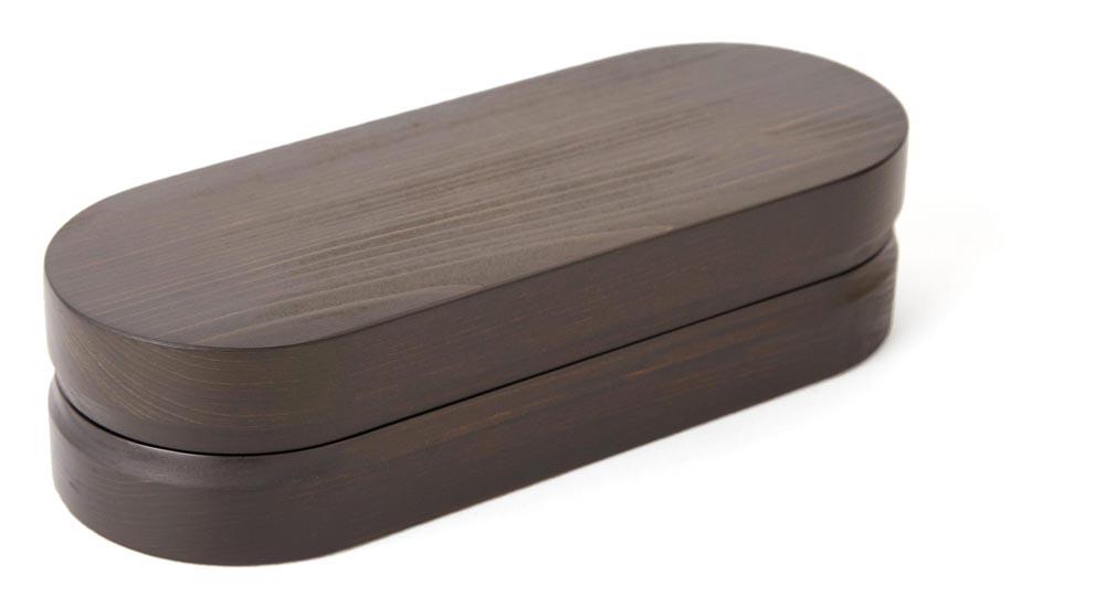 ◇紀州桧弁当箱 タイプ3 DBR ナノコート 弁当包みセット【オハナ】【TN120】