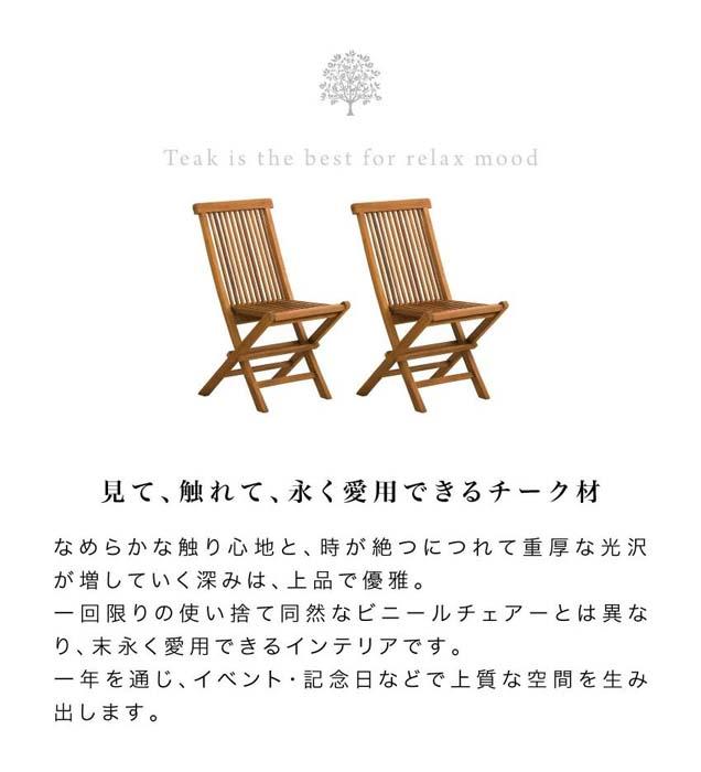 チークチェア2脚組折りたたみ式 AKU1008203