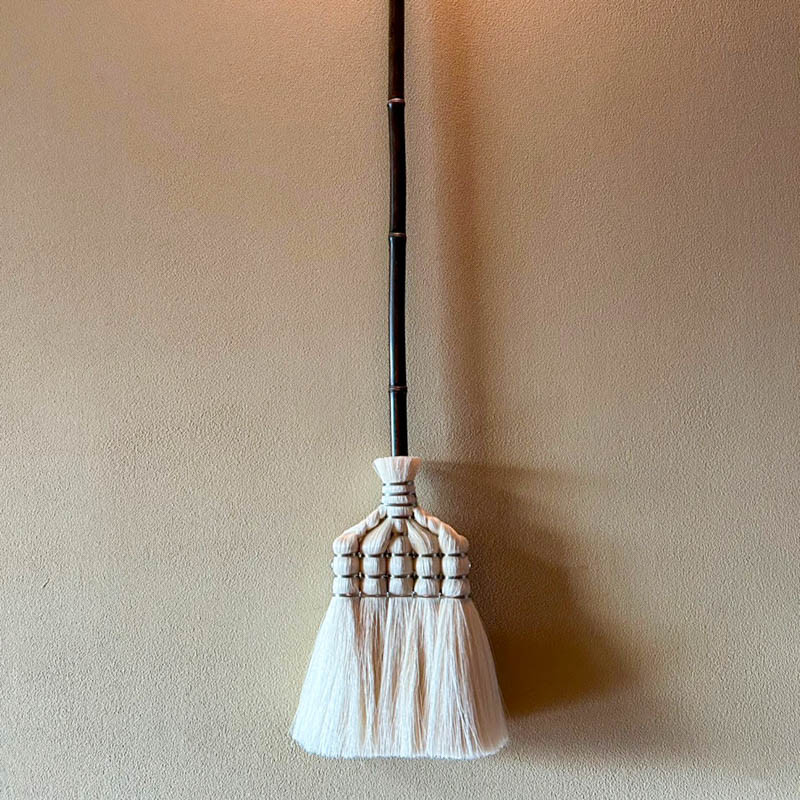 国産サイザル箒 長柄5玉 室内用