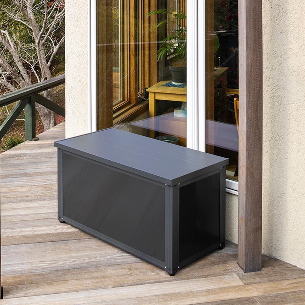 98910200 アルミ収納ベンチ 90 約幅90cm×奥行46cm×高さ48.5cm