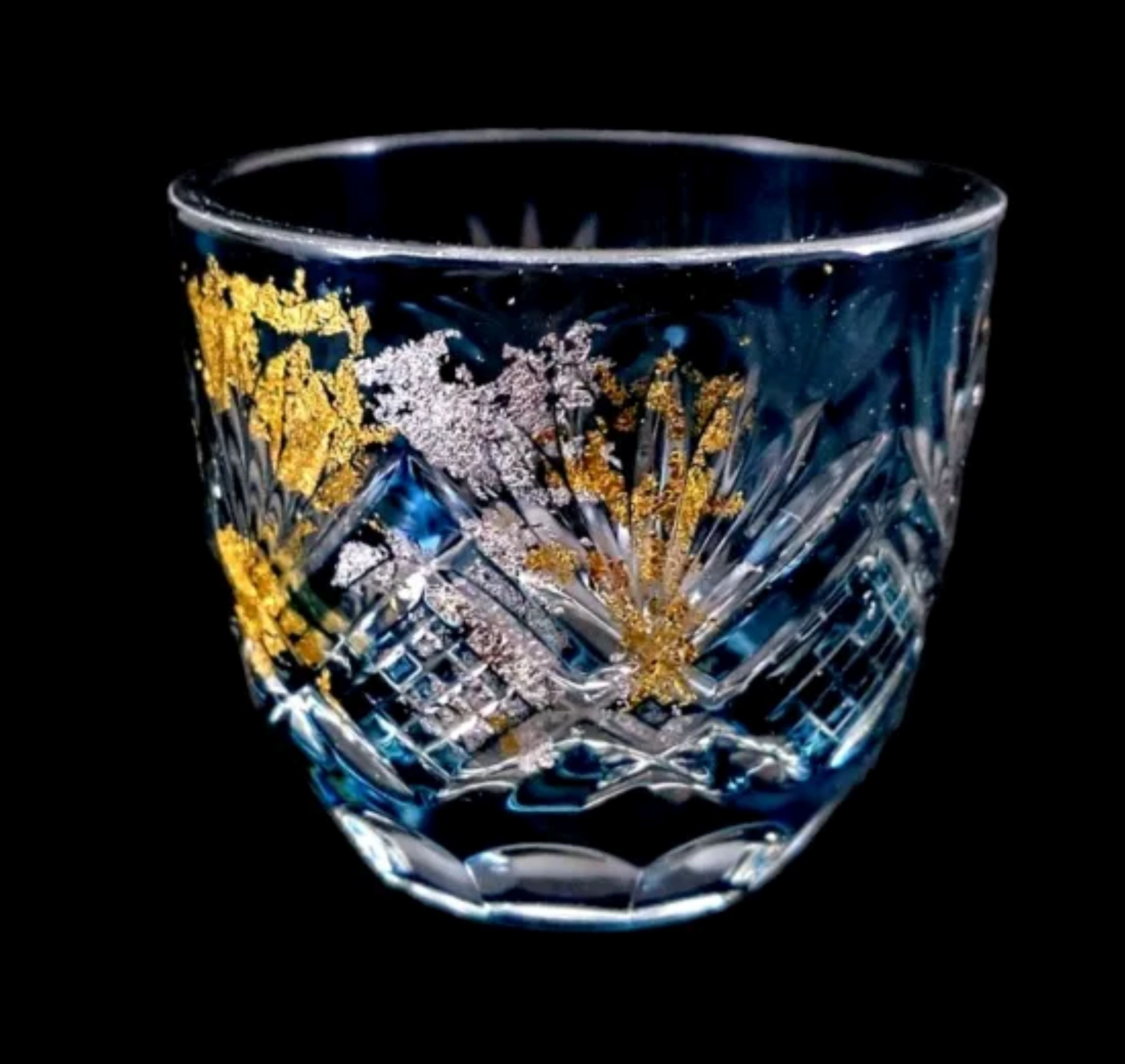 箔舞切子グラス40 ダークブルー［NF240］