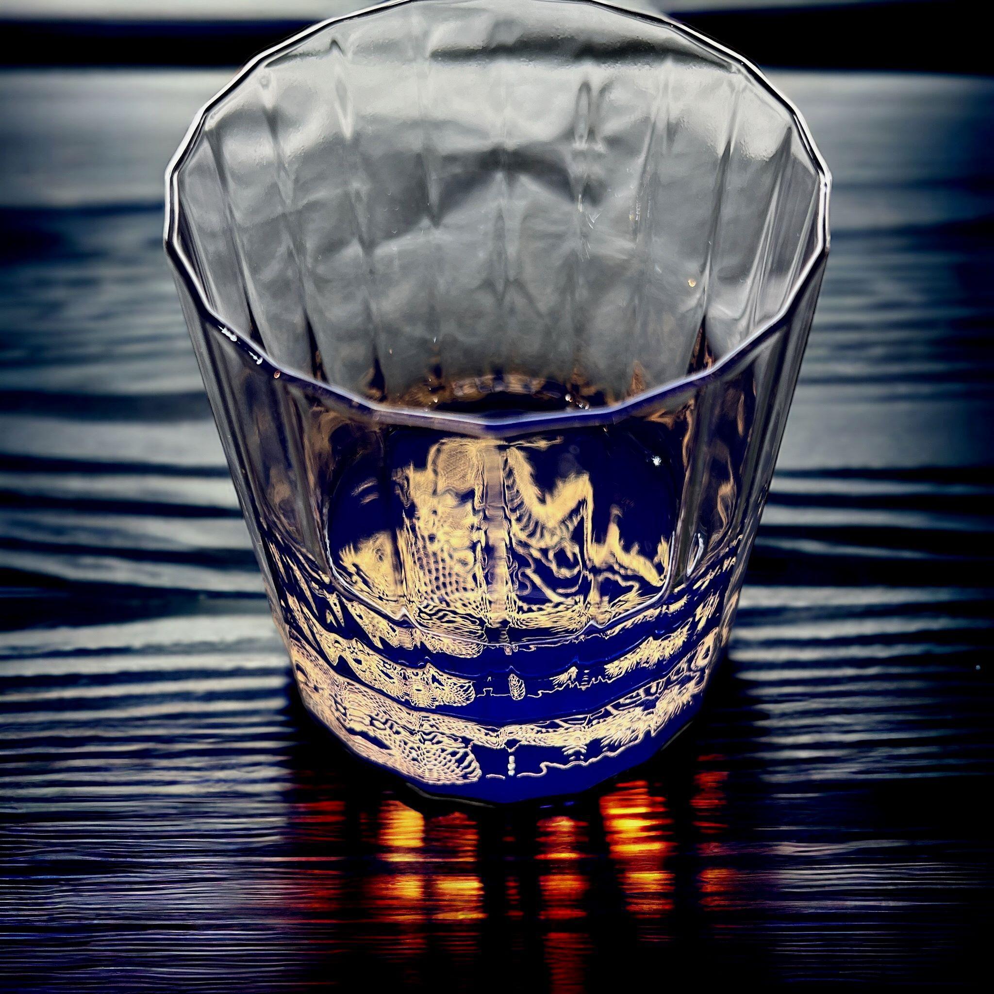 ウィスキーグラス 龍（瑠璃色） 【NF7】