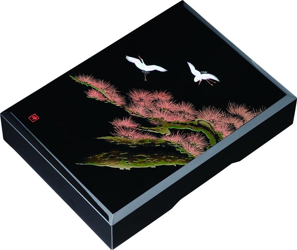 紀州漆器 加伏文庫 黒 飛祥 A4サイズ【YG215】