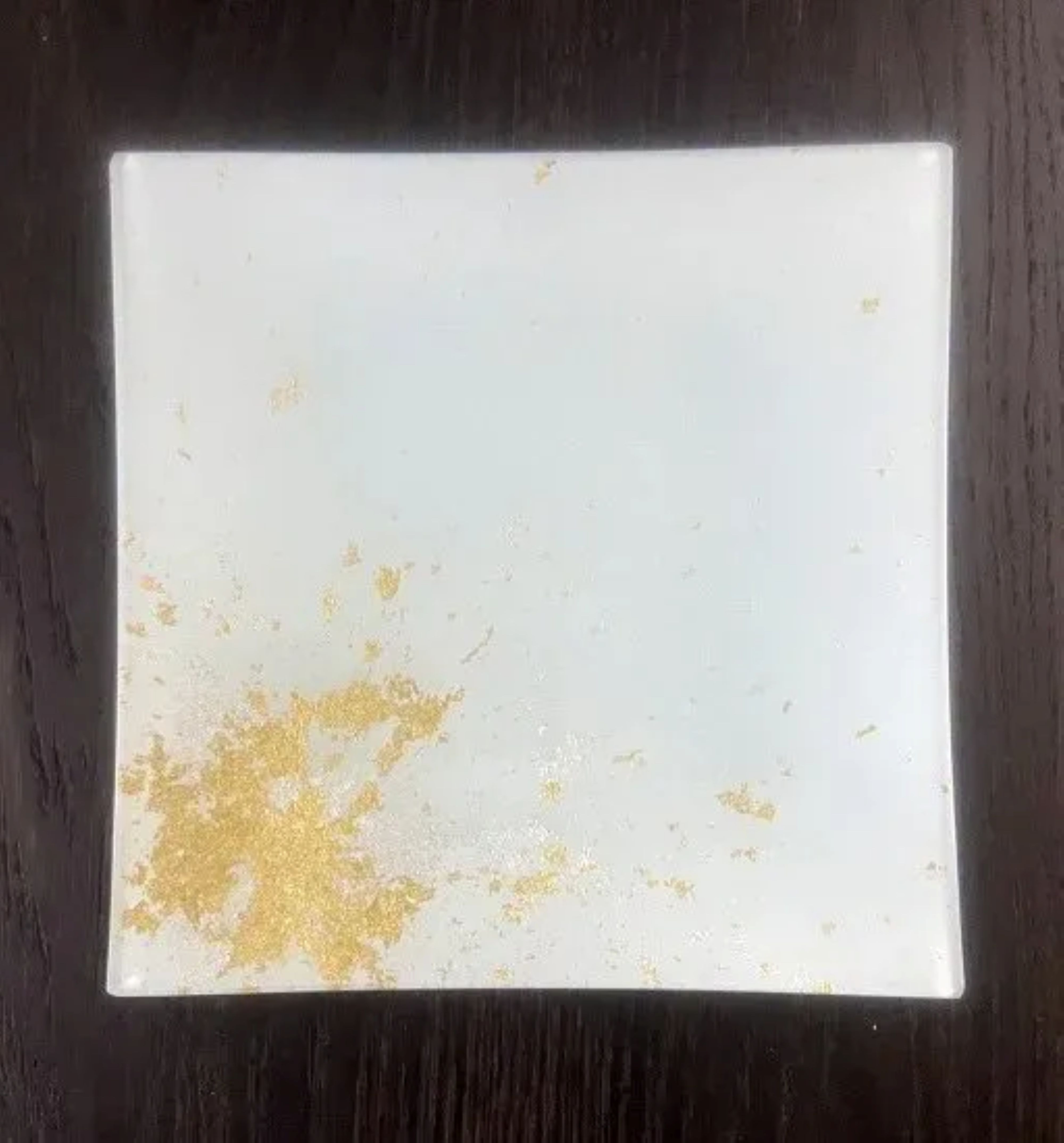スクエアプレート(D) 古代塗り金箔純白［NF211］
