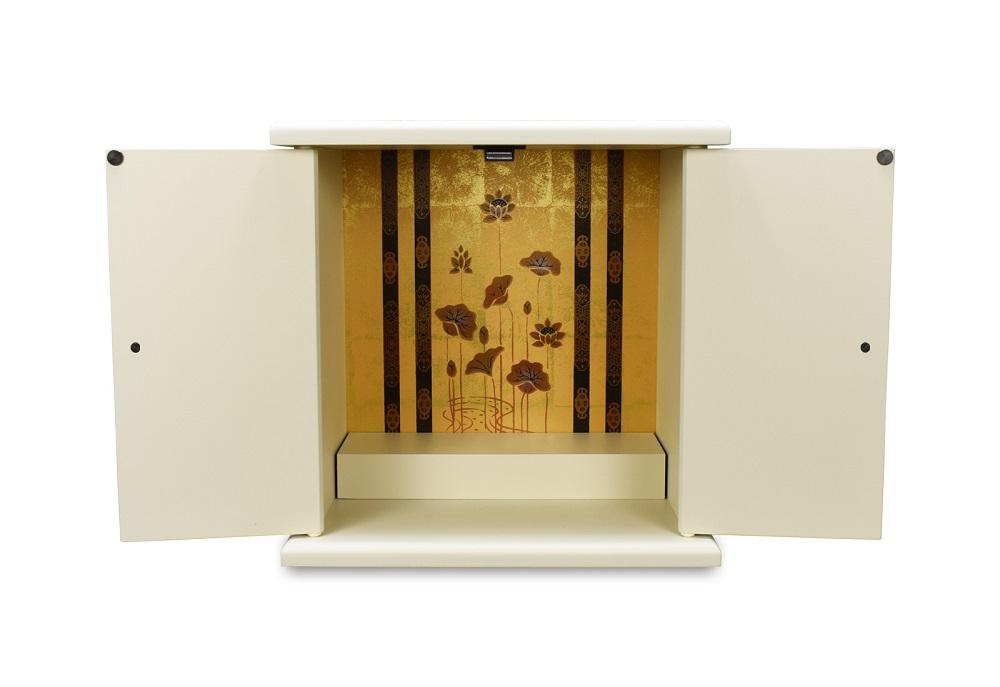 タツクラフト 紀州塗り ミニ仏壇 小 白練 【Tk291】