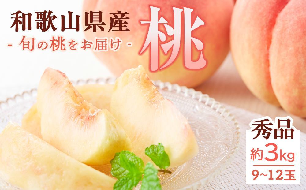 和歌山県産 桃 秀品 9～12玉 約3kg［NY8］