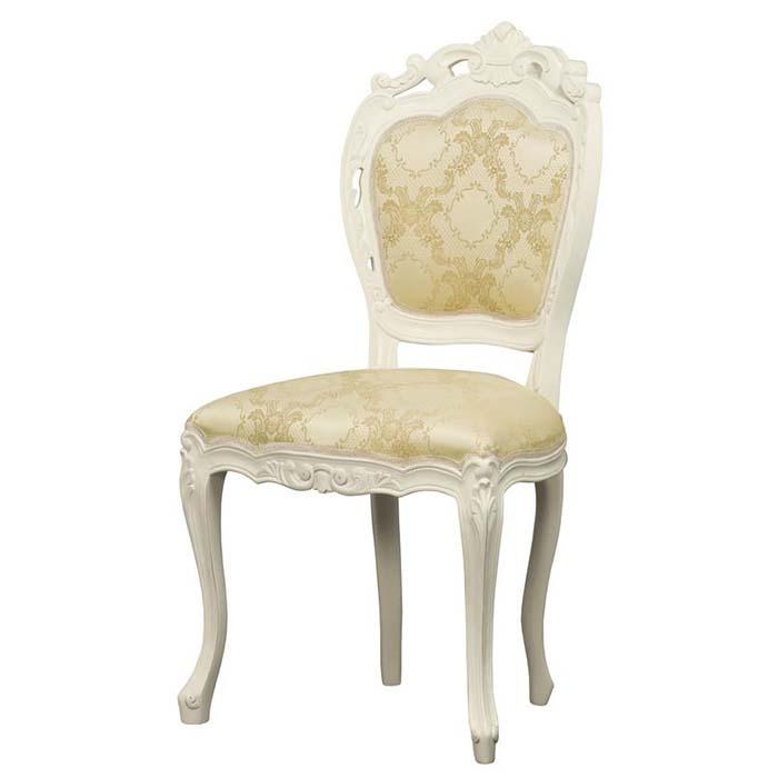 【ホワイト】フランシスカ チェアー肘なし