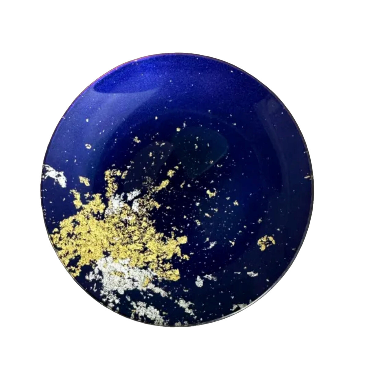 丸小皿 マジョ（金箔）ブルー［NF178］