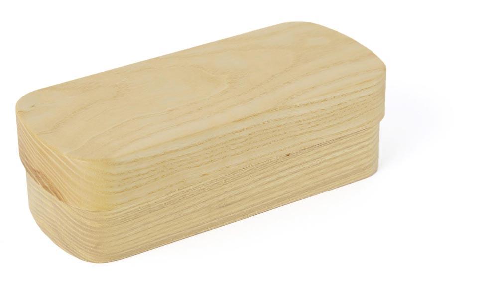 ◇銘木弁当箱 ホワイトアッシュ ナノコート 弁当包みセット【モクヘン】【TN173】