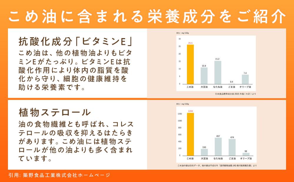 こめ油 和歌山県産 500g×6本 ［MG89］