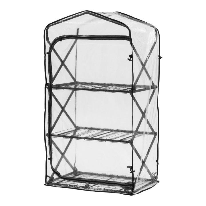 55894000 折りたたみ ダブルジップ温室 3段