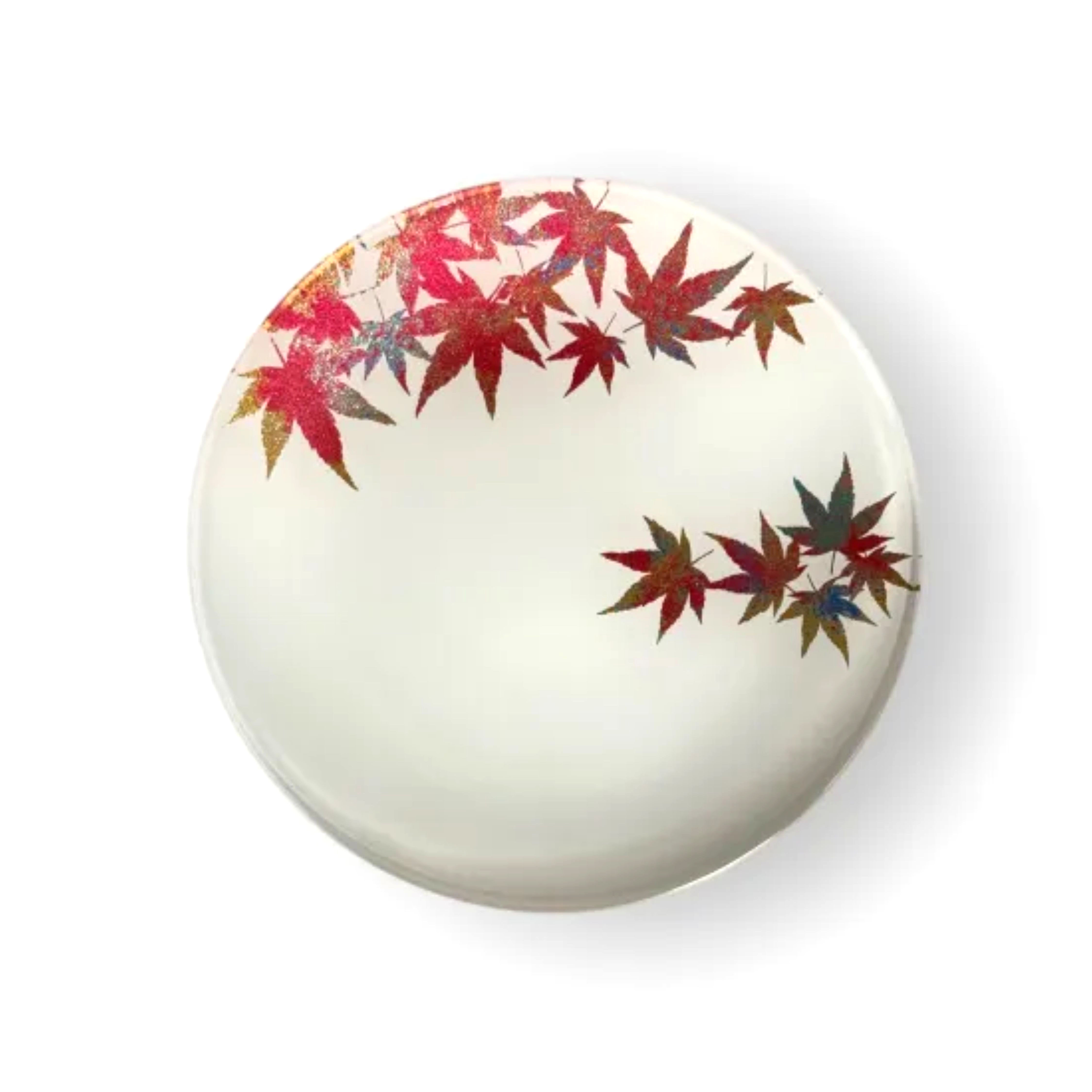 丸小皿 紅葉 純白 ［NF270］