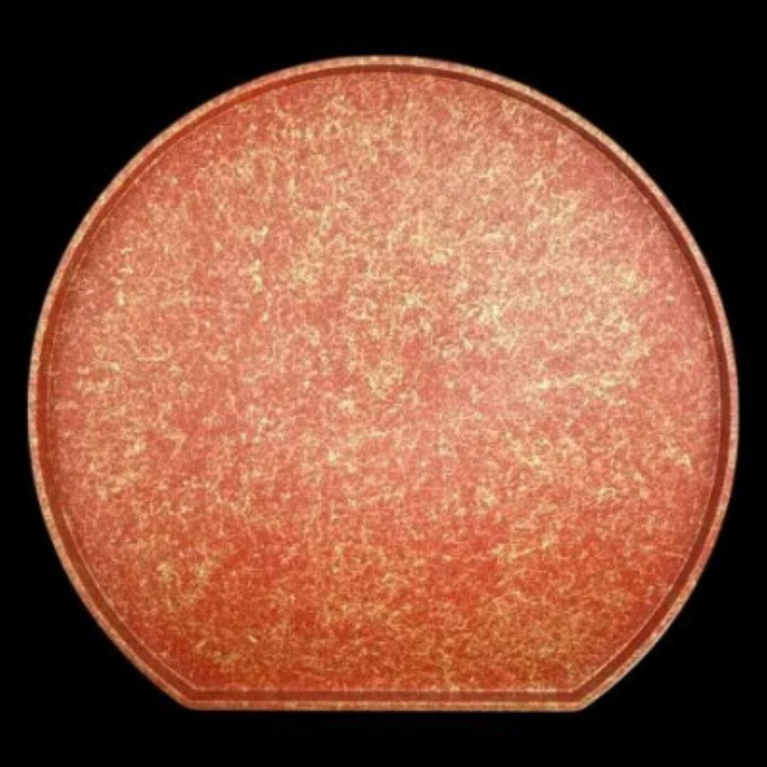 木製 半月トレイ 乱糸 (マット仕上げ) 本朱［NF70］