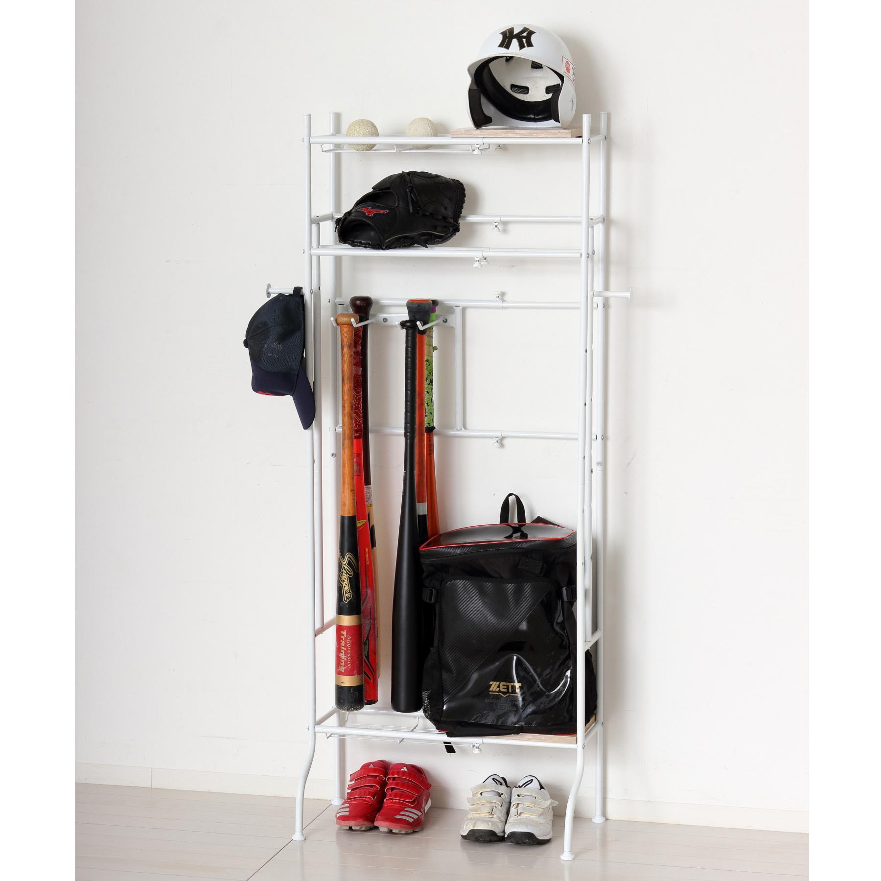 スポーツ用品ラック ホワイト