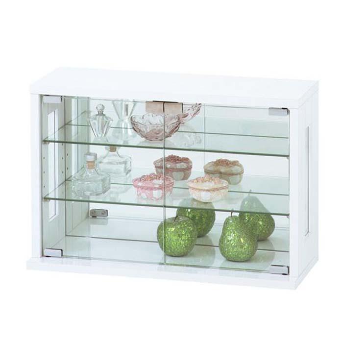 【ホワイト】卓上コレクションケース 横型