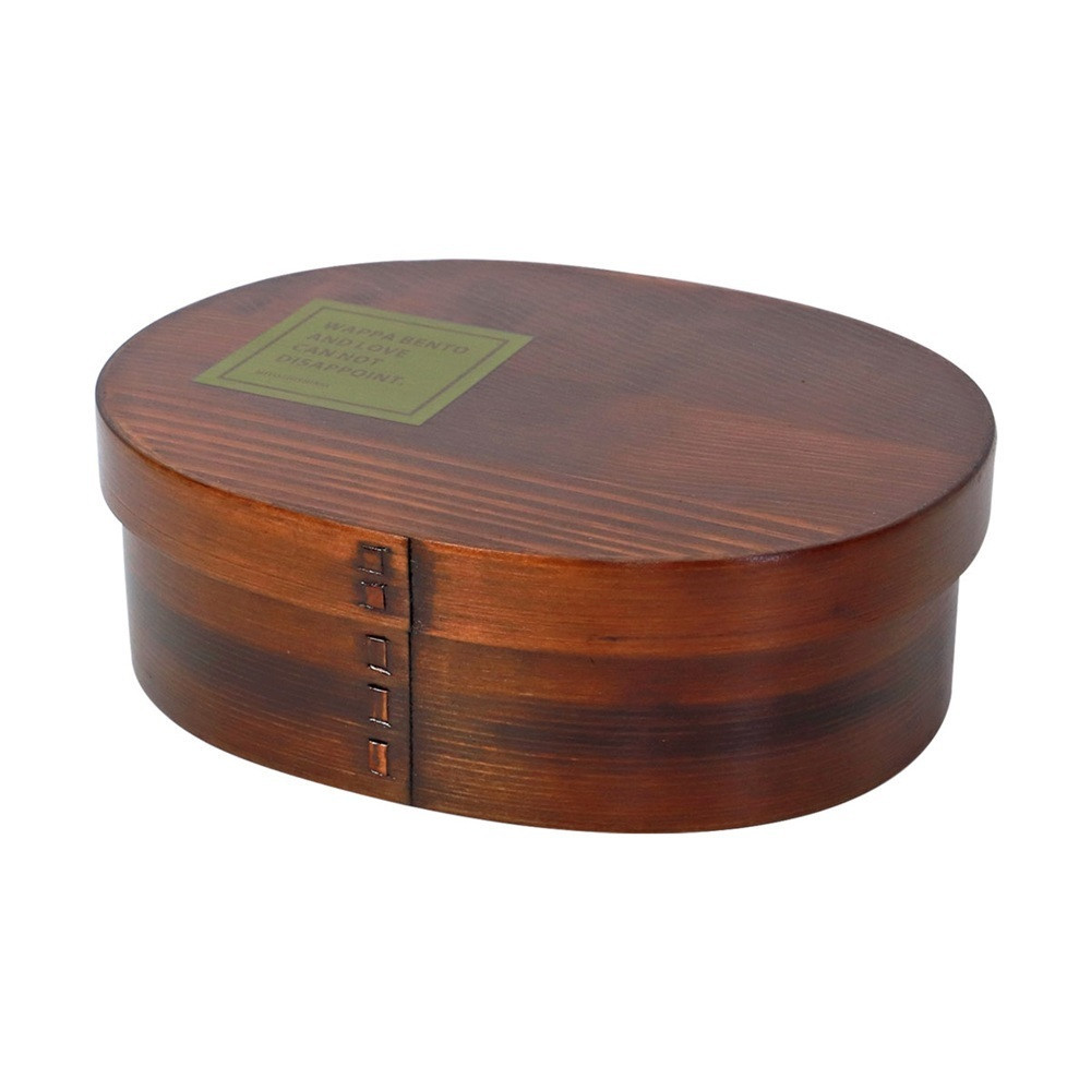 みよし漆器本舗 曲げわっぱ お弁当箱 600ml 約17.5×11.5×高さ6.5cm 小判型 一段 まげわっぱ 弁当箱 1段 グリーン 漆塗り