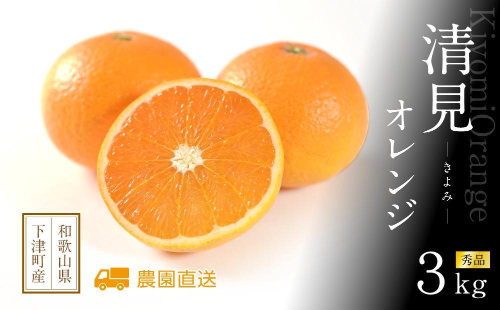 清見オレンジ 3kg 3月中旬から4月下旬に和歌山県海南市まごころ産直みかんより直送 /清見 清見オレンジ 清美］［Mg61］