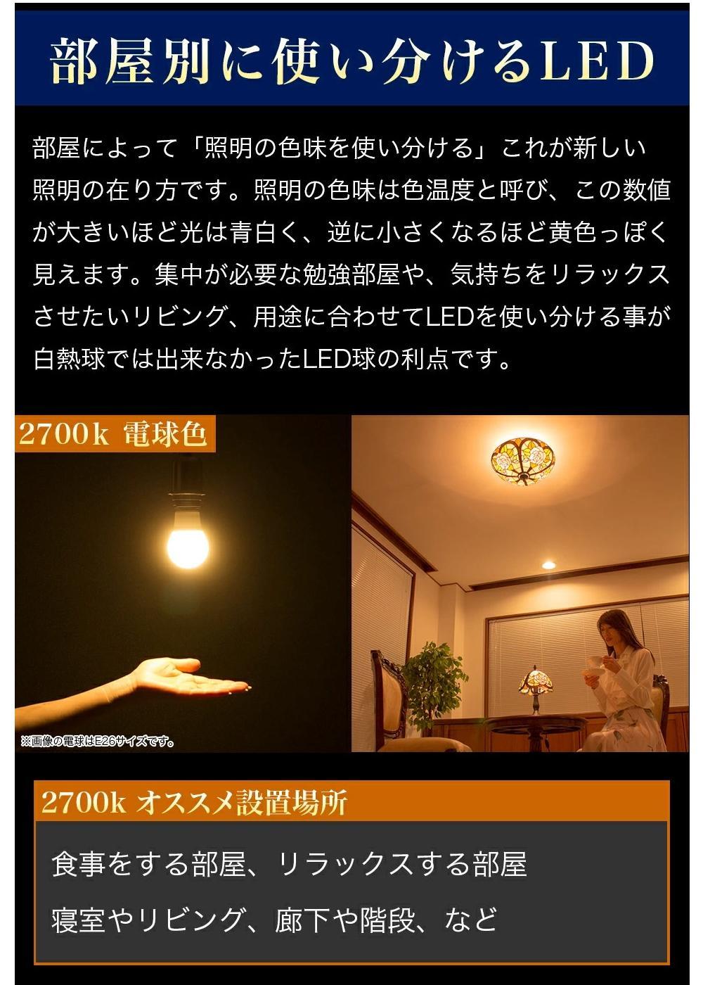LED電球 E17サイズ 2700K 電球色 約W600mm×H1120mm AKU101166201