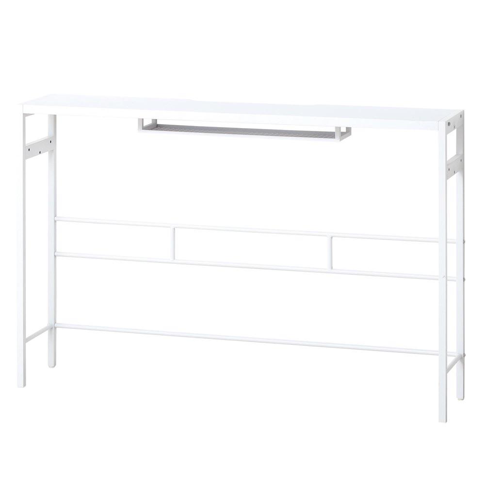 デュアルモニターテーブル ホワイト