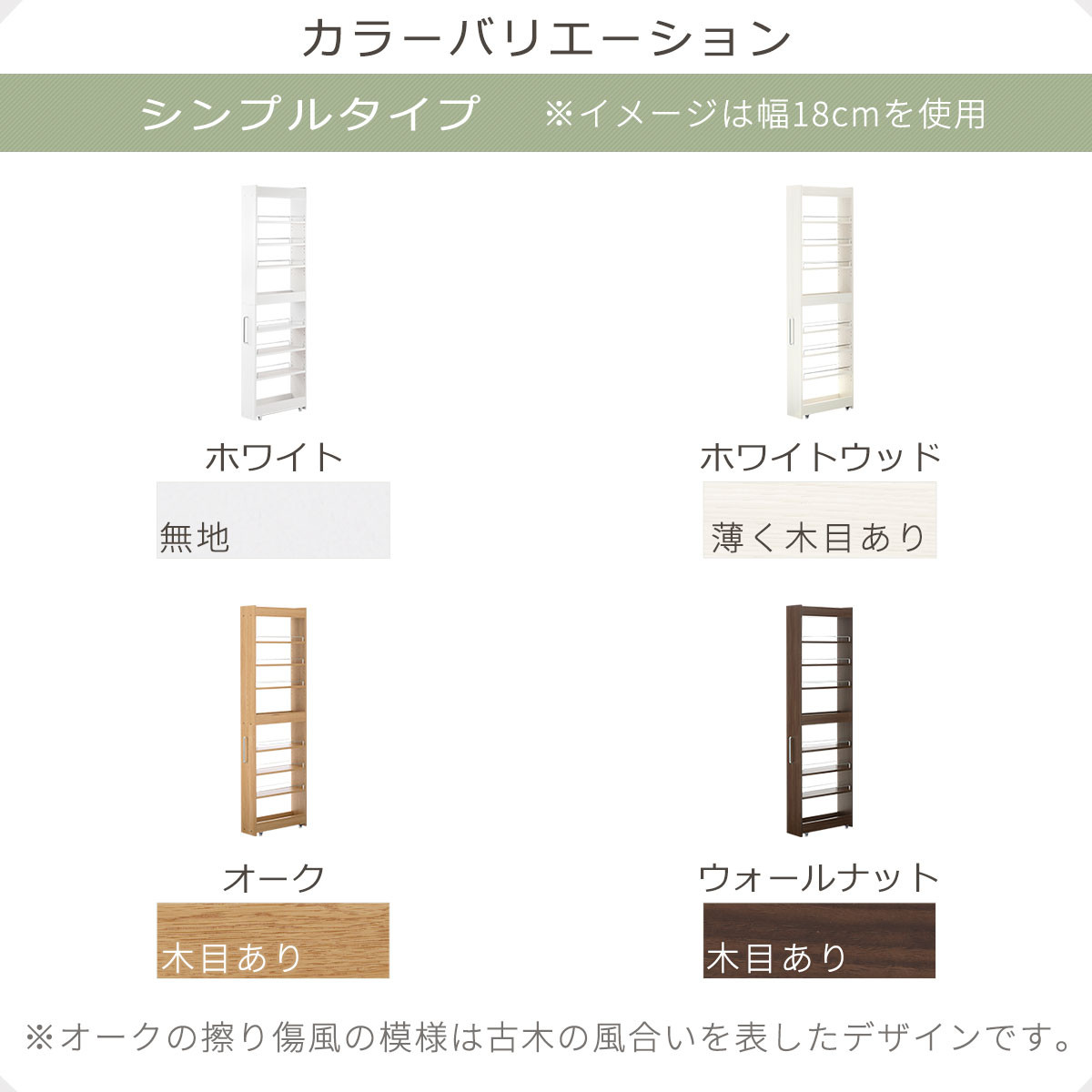 【完成品でお届け】すき間ワゴンラック ハイタイプ〔幅20cm・シンプルタイプ〕（ホワイト）隙間収納 キッチン キャスター付き キッチンワゴン スリム 収納 すき間収納 ランドリー ラック 薄型 木製 KKANRA945195-0-WH