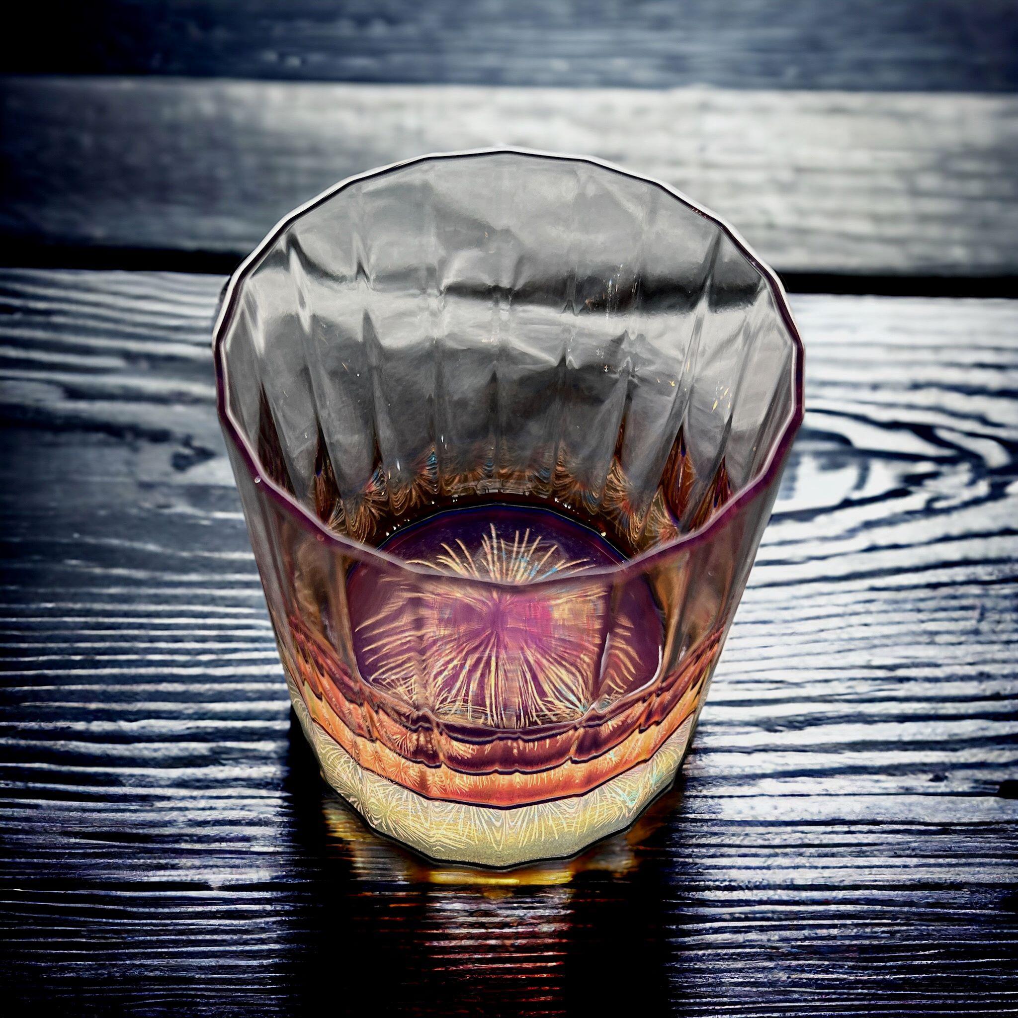 ウィスキーグラス 花火（マジョブルー）【NF2】