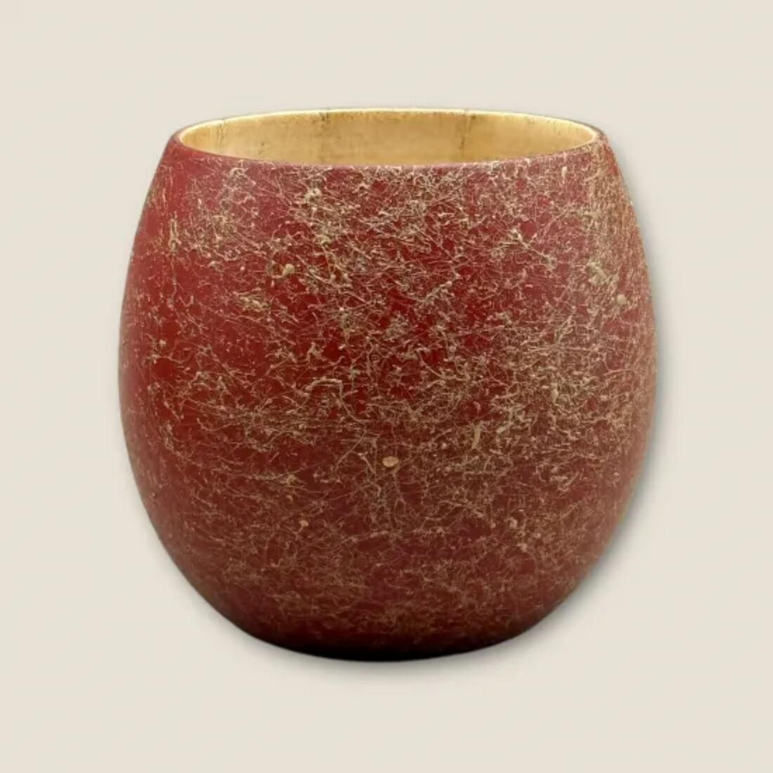 木製 エッグカップ 乱糸マット仕上げ 本朱［NF123］