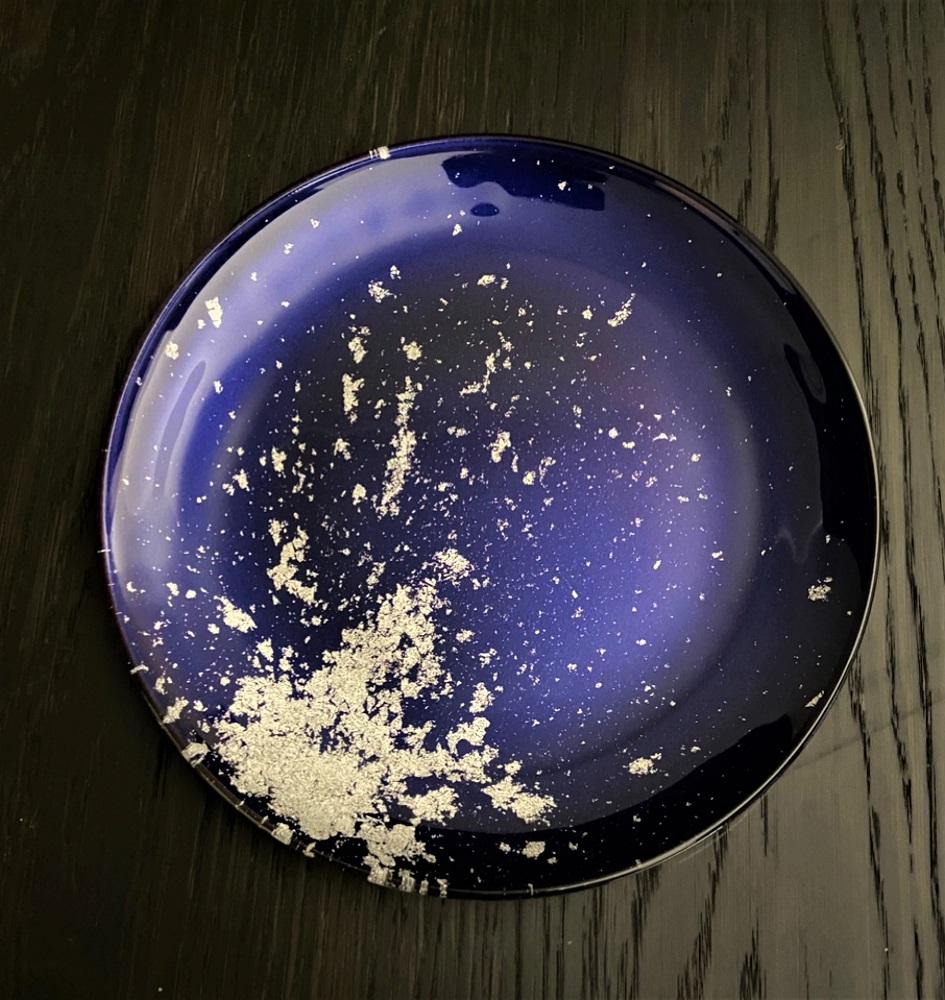 フラットプレートM（マジョ銀箔ブルー）