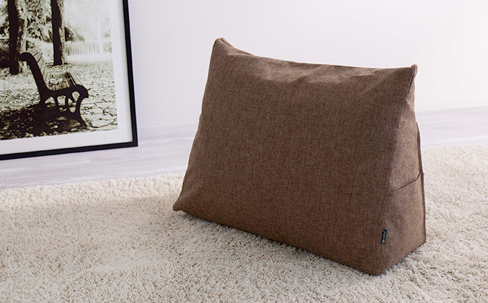 布団収納カバー 三角形 ブラウン 約幅67 × 奥行26 × 高さ50cm クッションカバー 布団収納袋 SNG104416703