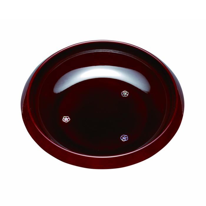 7.5寸 菓子鉢 総溜 明月(コマ型)【YG65】