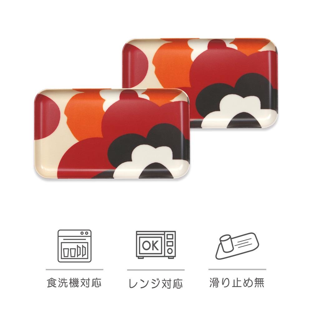 SRカスタートレー 21.5cm フフラ レッド 2枚組　タツクラフト