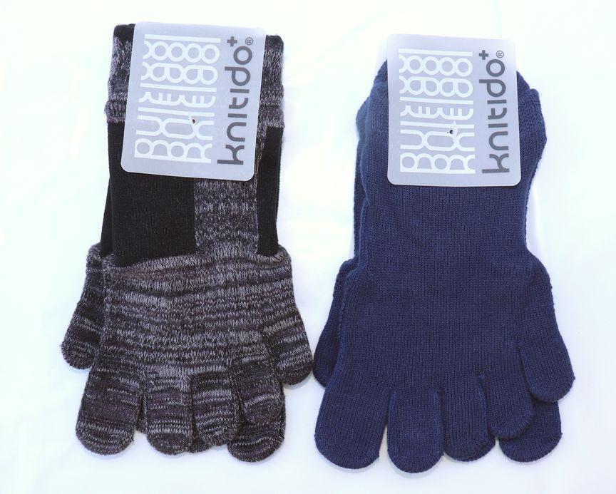 knitido+ブランド 5本指ソックス2足セットA(25~27cm)