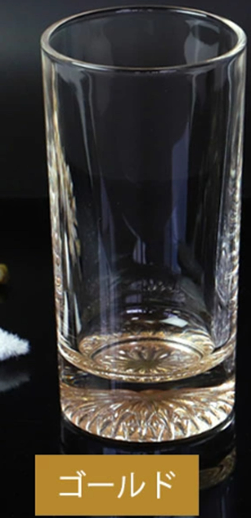 みよし漆器本舗 ぬりもん de Verre タンブラーグラス 単品 225ml ゴールド