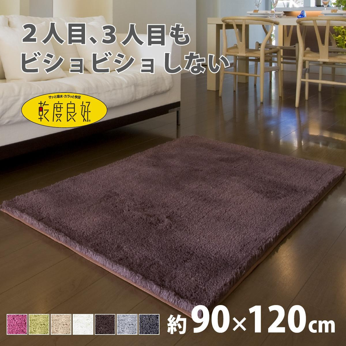 乾度良好 Dナチュレ バスマット 約90×120cm ブラウン 吸水速乾 裏面すべり止め加工 抗菌防臭 洗える 足拭きマット
