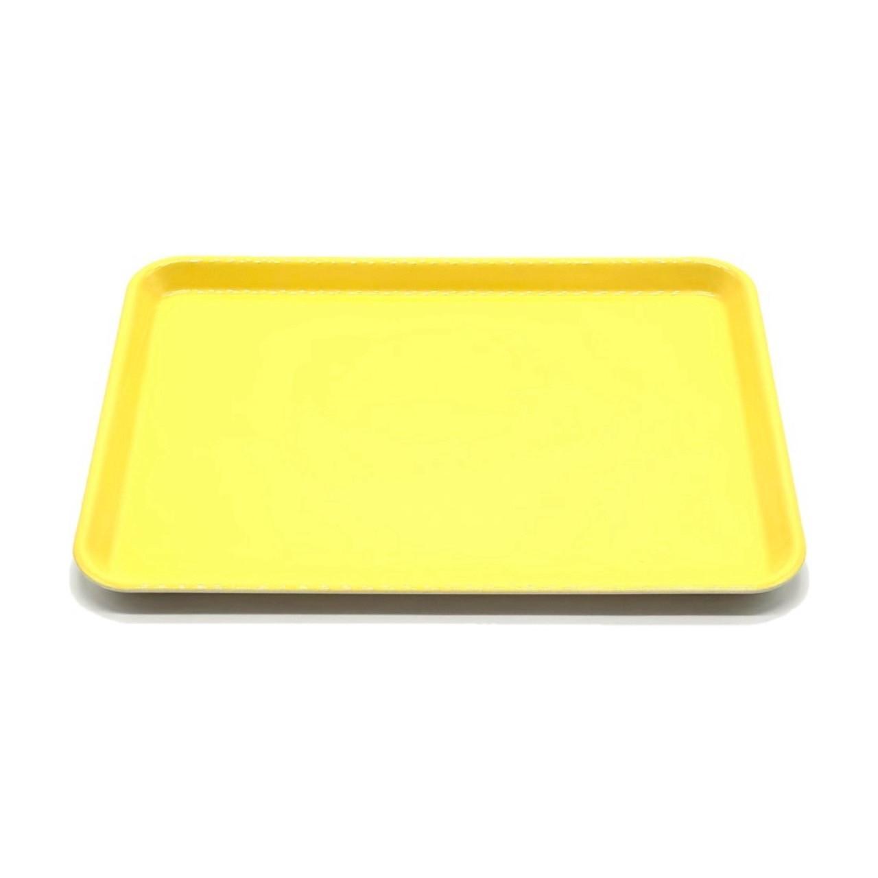 NICO トレイ ［イエロー 黄色 単品 1枚］トレー 食洗機対応 電子レンジ 滑り止め かわいい 33cm