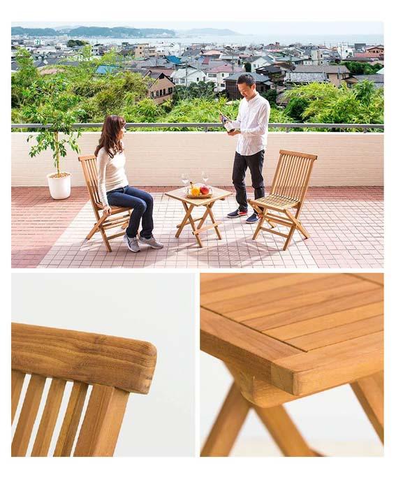 チークチェア2脚組折りたたみ式 AKU1008203