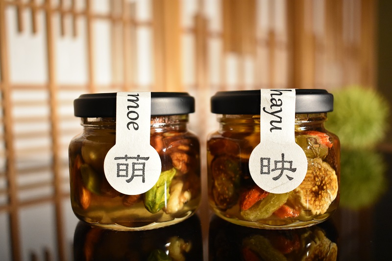 ナッツ・ドライフルーツの蜂蜜漬 峠プレミアム小瓶2種セット【萌(MOE)】【映(HAYU)】 【SW7】