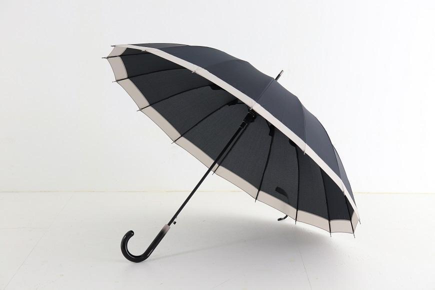 【ふるさと納税】傘　紀州漆器アンブレラ【グラデーションブラック】16本骨和傘　メンズ ｜ 男性　紳士　風に強い丈夫なグラスファイバー骨　カバー付き　父の日・敬老の日・誕生日・記念品など贈り物にも適したギフト箱入り ※着日指定不可