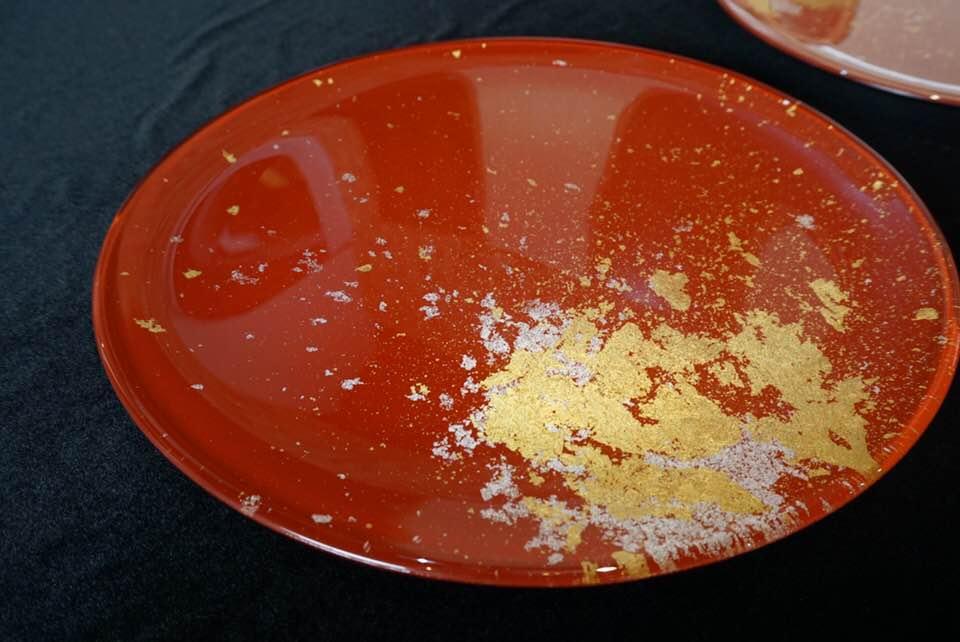 フラットプレートＭ（古代金箔本朱）