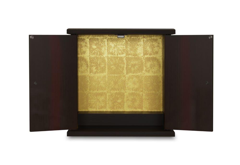 タツクラフト 紀州塗り ミニ仏壇 小 黒柿 木目 【Tk282】