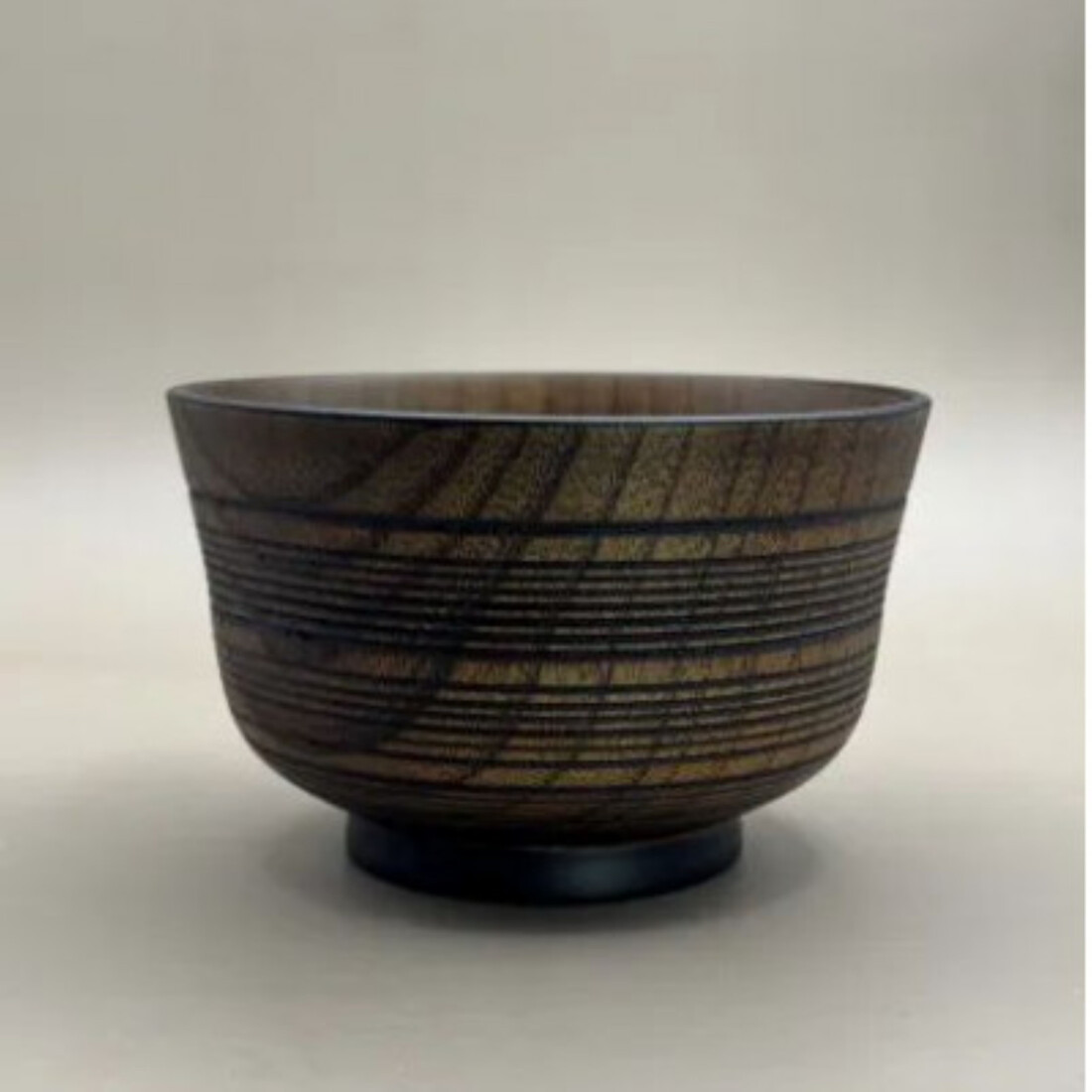 線面汁椀 黒漆［NF92］