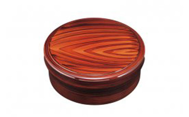 紀州漆器 茶櫃 紀州木目塗 約32cm ［YS31］