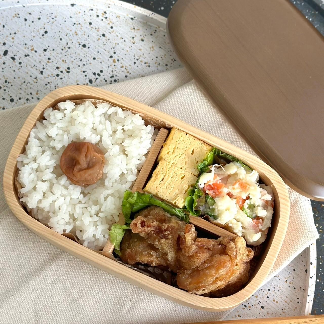 紀州塗り 食洗機対応 くりぬき弁当箱 マロンブラウン ランチボックス お弁当 かわいい 弁当女子 弁当男子