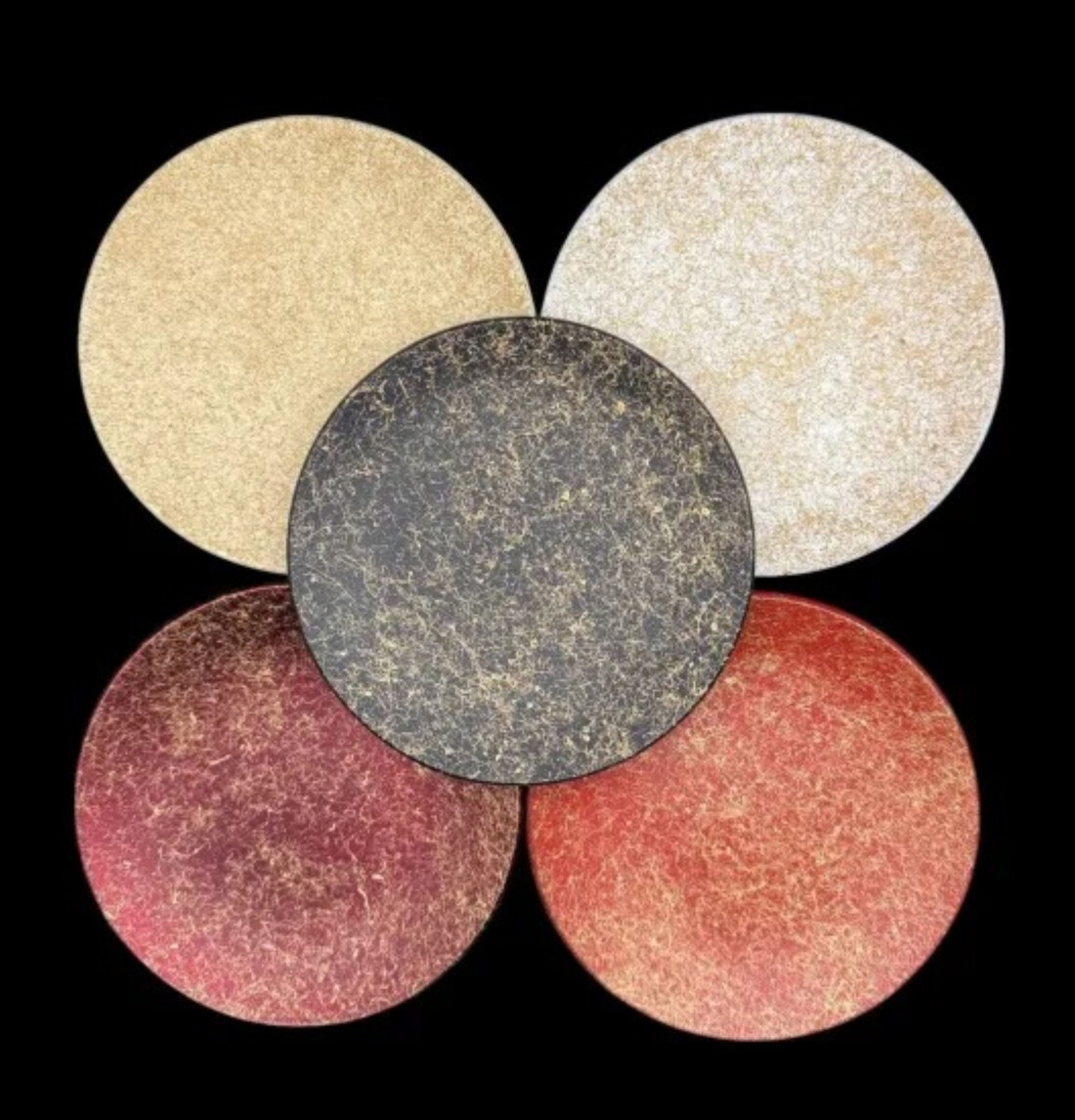 丸小皿 乱糸(マット仕上げ) 5枚セット［NF99］