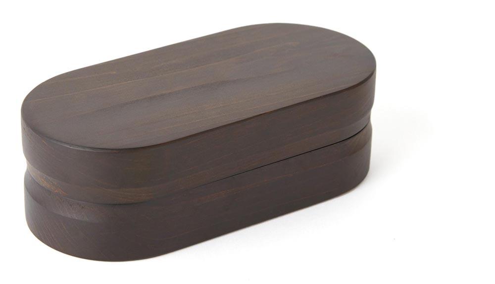 ◇紀州桧弁当箱 タイプ2 DBR ナノコート 弁当包みセット【モクヘン】【TN108】