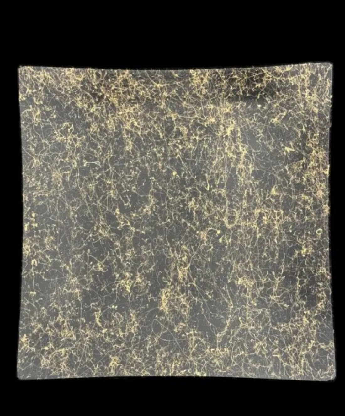 波スクエアプレート S 乱糸(マット仕上げ)漆黒［NF85］