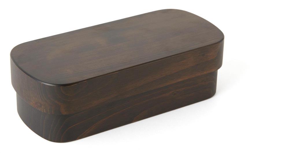 ◇紀州桧弁当箱 タイプS-4 DBR ナノコート 弁当包みセット【モクヘン】【TN133】